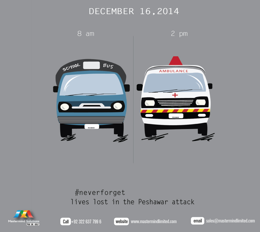 Never forget the lives lost in the Peshawar Attack!